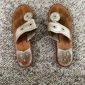 Jack Rogers platinum flat sandal